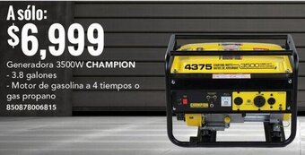 City Club Generadora 3500W CHAMPION - 3.8 galones oferta