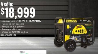 City Club Generadora 7500W CHAMPION oferta