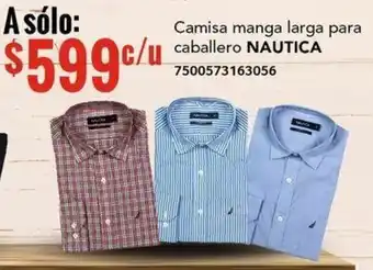City Club Camisa manga larga para caballero NAUTICA oferta
