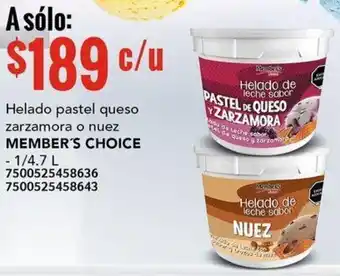 City Club Helado pastel queso zarzamora o nuez MEMBER'S CHOICE oferta
