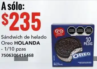 City Club Sándwich de helado Oreo HOLANDA 1/10 PIEZAS oferta