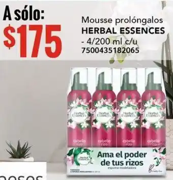 Mousse prolongalos HERBAL ESSENCES 4/200ml c/u