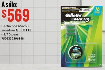 City Club Cartuchos Mach3 sensitive GILLETTE - 1/16 pzas 7506339396348 oferta