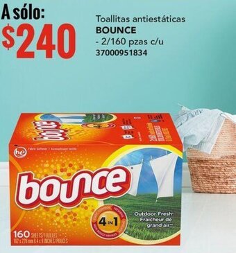 City Club Toallitas antiestáticas BOUNCE 2/160pzas c/u oferta