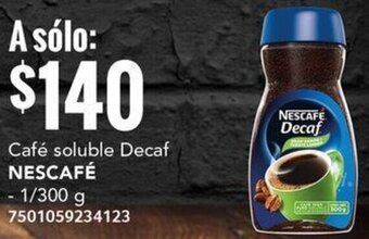 City Club Café soluble Decaf NESCAFÉ 1/300g oferta