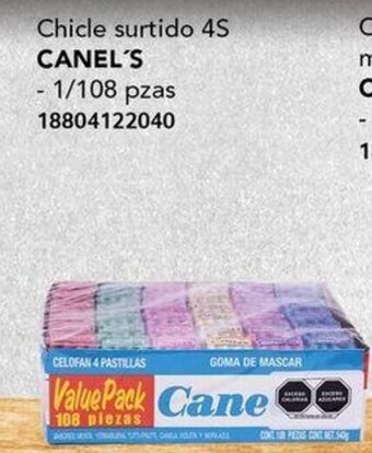 City Club Chicle surtido 4S CANEL'S 1/108pzas oferta