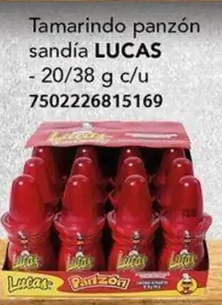Tamarindo panzón sandía LUCAS - 20/38 g c/u 7502226815169