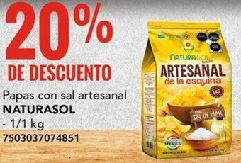 Papas con sal artesanal NATURASOL 1/1kg