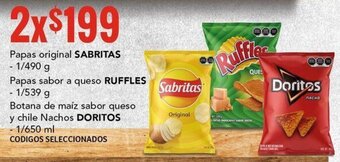 City Club Papas original SABRITAS 1/490g oferta
