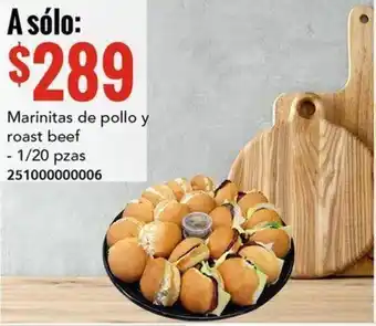 City Club Marinitas de pollo y roast beef 1/20pzas oferta