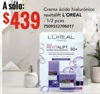 City Club Crema ácido hialurónico revitalift L'OREAL 1/2pzas oferta