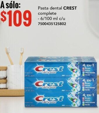 City Club Pasta dental CREST complete 6/100ml oferta