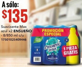 City Club Suavizante Max azul x2 ENSUEÑO - 8/850 ml c/u 17501025409446 oferta
