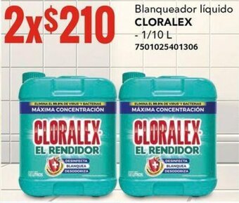 City Club Blanqueador líquido CLORALEX - 1/10 L 7501025401306 oferta