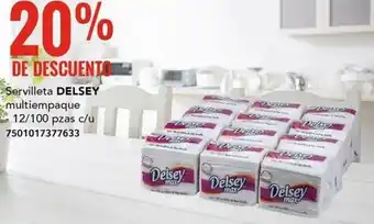 City Club Servilleta DELSEY multiempaque 12/100 pzas c/u oferta