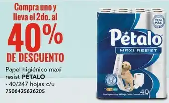 City Club Papel higiénico maxi resist PÉTALO 40/247 hojas c/u oferta