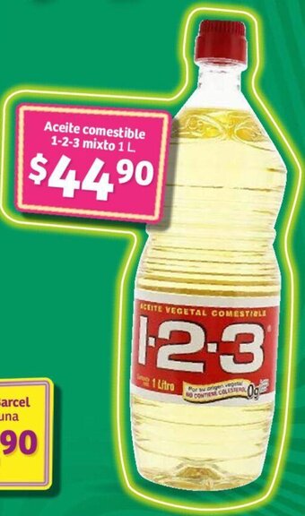 Soriana Híper Aceite comestible 1-2-3 mixto 1 L. oferta