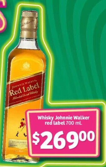 Soriana Híper Whisky Johnnie Walker red label 700 ml. oferta
