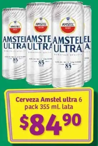 Soriana Híper Cerveza Amstel ultra 6 pack 355 ml. lata oferta