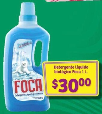 Soriana Híper Detergente Líquido biológico Foca 1 L. oferta