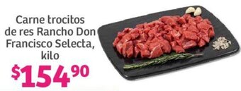 Soriana Híper Carne trocitos de res Rancho Don Francisco Selecta, kilo oferta