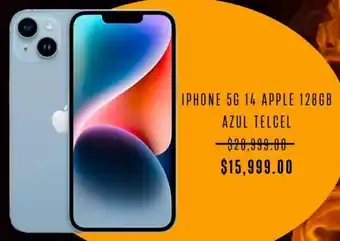 Chedraui IPHONE 5G 14 APPLE 128GB AZUL TELCEL oferta