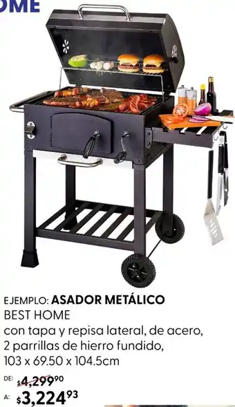 DelSol ASADOR METÁLICO BEST HOME oferta