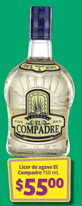 Soriana Mercado Licor de agave El Compadre 750 ml. oferta