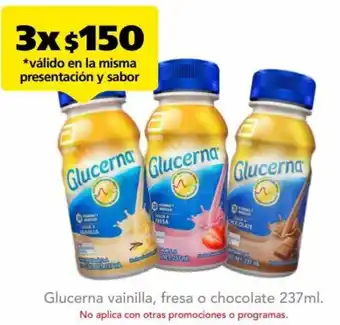 Farmacia San Pablo Glucerna vainilla, fresa o chocolate 237ml. oferta