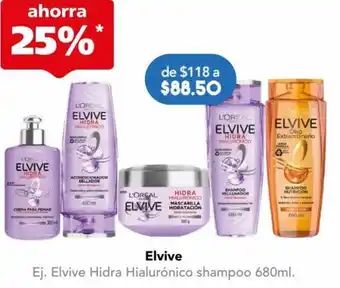 Farmacia San Pablo Ej. Elvive Hidra Hialurónico shampoo 680ml. oferta
