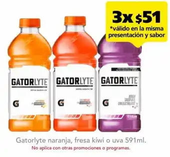 Farmacia San Pablo Gatorlyte naranja, fresa kiwi o uva 591ml. oferta