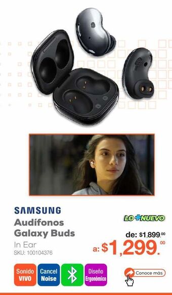 RadioShack Audífonos inalámbricos bluetooth samsung galaxy buds live / in ear / negro oferta