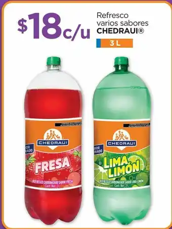 Chedraui Refresco varios sabores chedraui 3l oferta