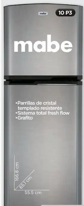 Chedraui Mabe refrigerador mod. rma250pvmre0 oferta