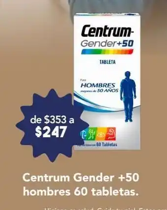 Farmacia San Pablo Centrum gender+50 para hombre 60 tableta oferta