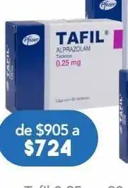 Farmacia San Pablo Tafil 90 tabletas caja alprazolam 0.25 mg oferta