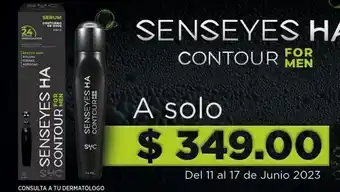 Senseyes ha contour men sérum contorno de ojos efecto anti bolsas ojeras arrugas 14 ml roll on