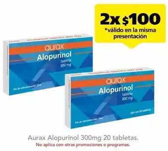 Farmacia San Pablo Alopurinol 300 mg aurax 20 tabletas oferta