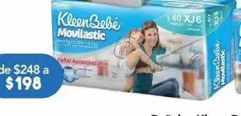 Kleen bebé movilastic pañales para bebés unisex extra jumbo etapa 6 40 piezas