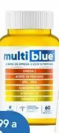 Farmacia San Pablo Multiblue base de omega 3 con vitaminas libre de olor a pescado sabor limón 60 cápsulas oferta
