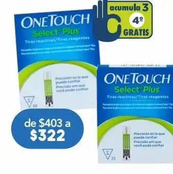 Farmacia San Pablo One touch select plus tiras reactivas 50 piezas oferta