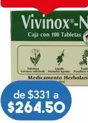 Farmacia San Pablo Vivinox-n auxiliar para calmar los nervios, relajante y en trastornos del sueño 100 tableta oferta