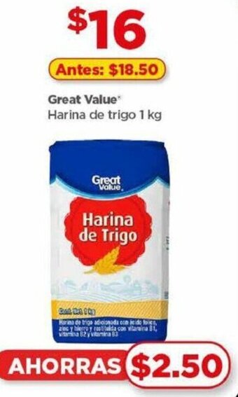 Great Value Harina de trigo 1 kg