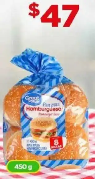 Bodega Aurrerá Pan para Hamburguesa 450G oferta