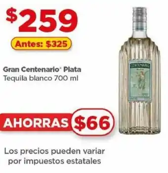 Gran Centenario Plata Tequila blanco 700 ml