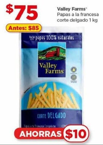 Bodega Aurrerá Valley Farms Papas a la francesa corte delgado 1 kg oferta
