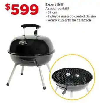 Bodega Aurrerá Expert Grill Asador portátil 37CM oferta