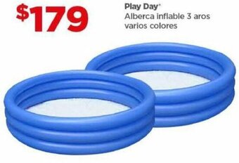 Bodega Aurrerá Play Day Alberca inflable 3 aros varios colores oferta