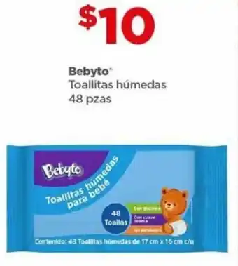 Bodega Aurrerá Bebyto Toallitas húmedas 48 pzas oferta