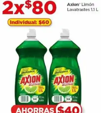 Bodega Aurrerá Axion Limón Lavatrastes 2x1.1 L oferta